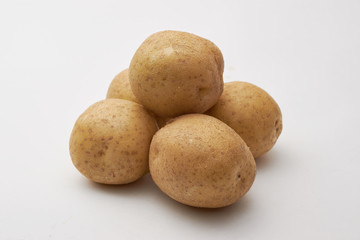 White background Potato group