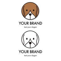 Beagle dog logo vector