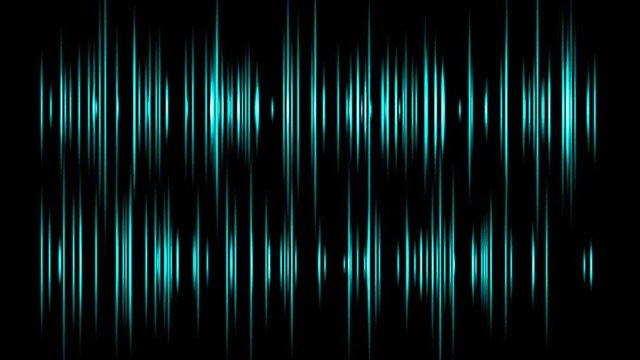 Waveform sound. Audio waveform, video animation