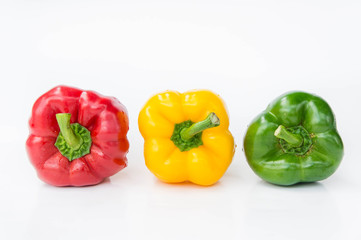 sweet pepper isolated  in white background , rew vagetable