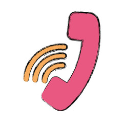 Telephone call center symbol