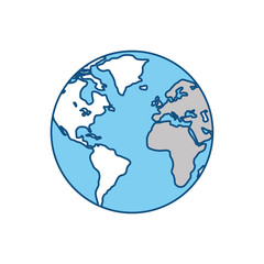 World earth isolated