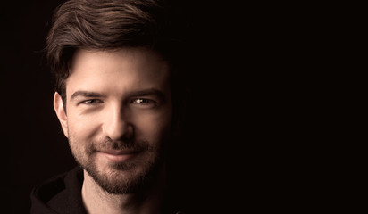 young man close up portrait