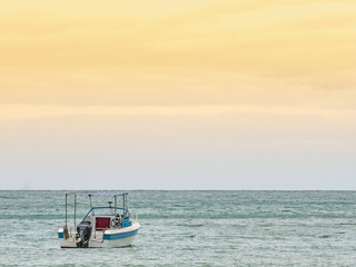 Speed boat in the sea
