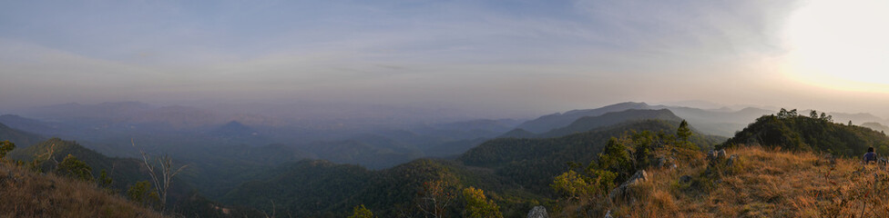 Fototapeta na wymiar Panoramic landscape of Doi Chang