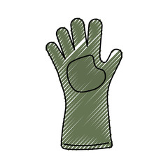 Glove gardening isolated