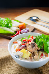 Chicken Coconut Soup.(Tum Kha Kai Thai Food)