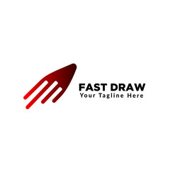 Fototapeta na wymiar fast draw pen 