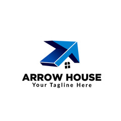 blue arrow house