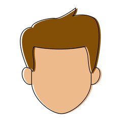 man character face avatar male vector illustration