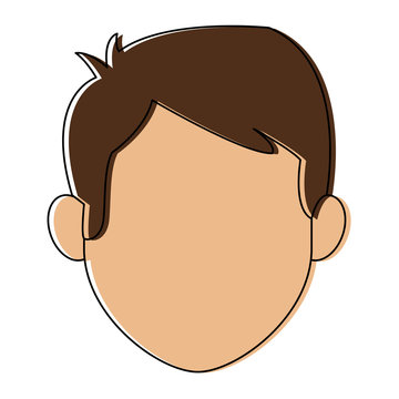 man character face avatar male vector illustration