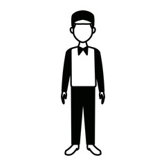 smiling man in casual clothes standing vector illustration