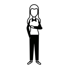 woman character people standing female image vector illustration