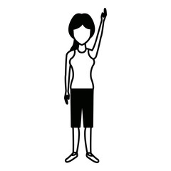 woman character people standing female image vector illustration