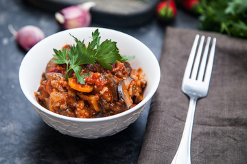  Vegetable stew with eggplant