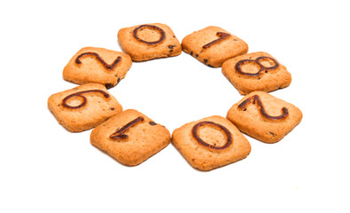 Biscuits with numbers