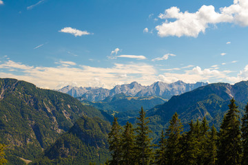 Alps in Bavaria, view from Mt. Unternberg