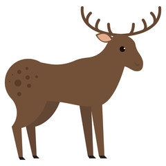 Moose wild animal flat icon