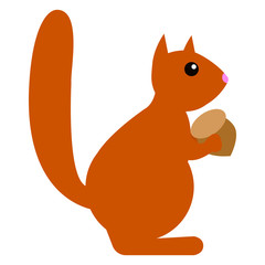Squirrel is a wild animal flat icon