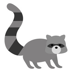 Fototapeta na wymiar Raccoon wild animal flat icon
