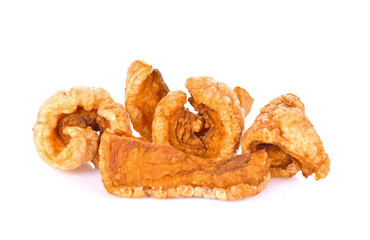 pork scratching on a white background