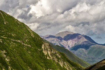 Obraz na płótnie Canvas Beautiful summer mountain landscape of Georgia.