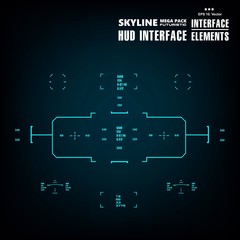 Futuristic virtual graphic touch user interface, HUD