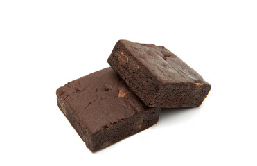 Chocolate Brownie isolated