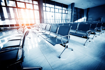 A picture of a brand new departure lounge at the airport