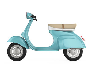Vintage Retro Scooter Isolated © nerthuz