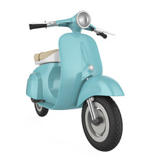 Vintage Retro Scooter Isolated