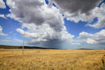 Rain cloud dropping its content
