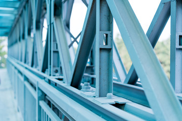 New residential construction home metal framing.Fragment.