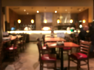 Blurred restaurant background