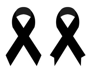 black ribbon vector
