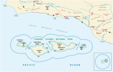 Map of the Channel Islands National Park