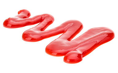 Tomato sauce, ketchup isolated on white background