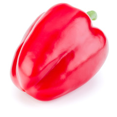 one sweet bell pepper isolated on white background cutout