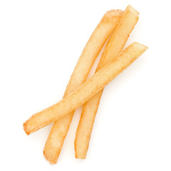 French Fried Potatoes isolated on white background