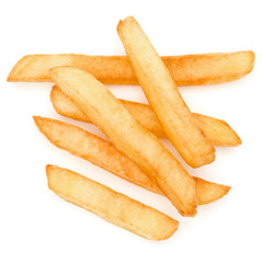 French Fried Potatoes isolated on white background