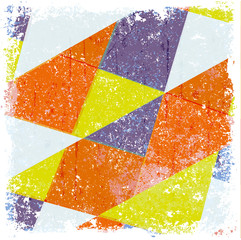 Colorful Grunge Tiles Pattern Design