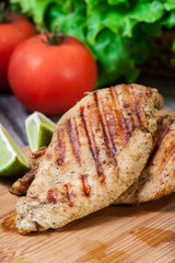 Grilled chicken breasts