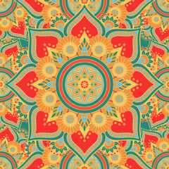 Seamless repeating pattern from the mandala