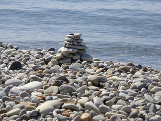 A stone pyramid