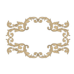 Vector baroque of vintage elements for design. 