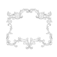 Vector baroque of vintage elements for design. 