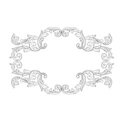 Vector baroque of vintage elements for design. 