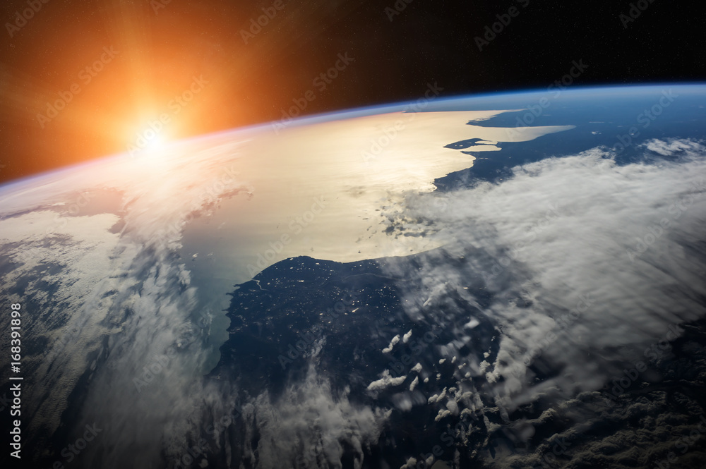 Aufkleber planet earth in space 3d rendering elements of this image furnished by nasa
