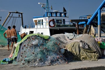 Fischer im Hafen von Gallipoli