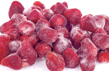 frozen strawberries background